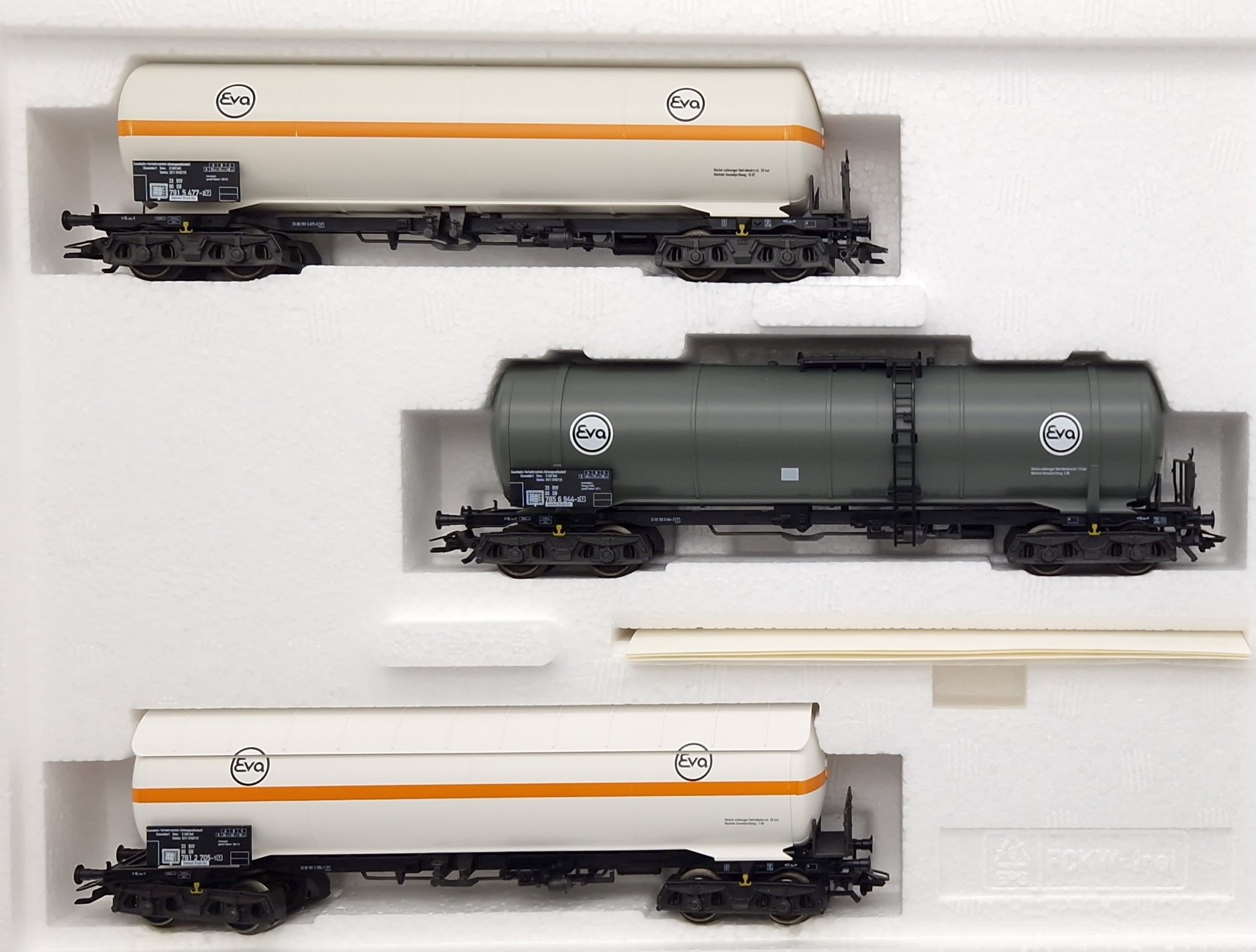 (QQ0274) Märklin 4855 Kesselwagen-Set "Eva", H0 AC, OVP | Zustand: Gebraucht