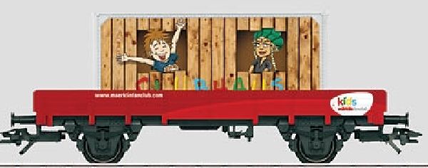 Niederbordwagen beladen mit einem 20-Fuß-Container. Einmalige Serie. Jahresmodell für Mitglieder des Märklin Kids Club und des Märklin-Insider-Clubs.