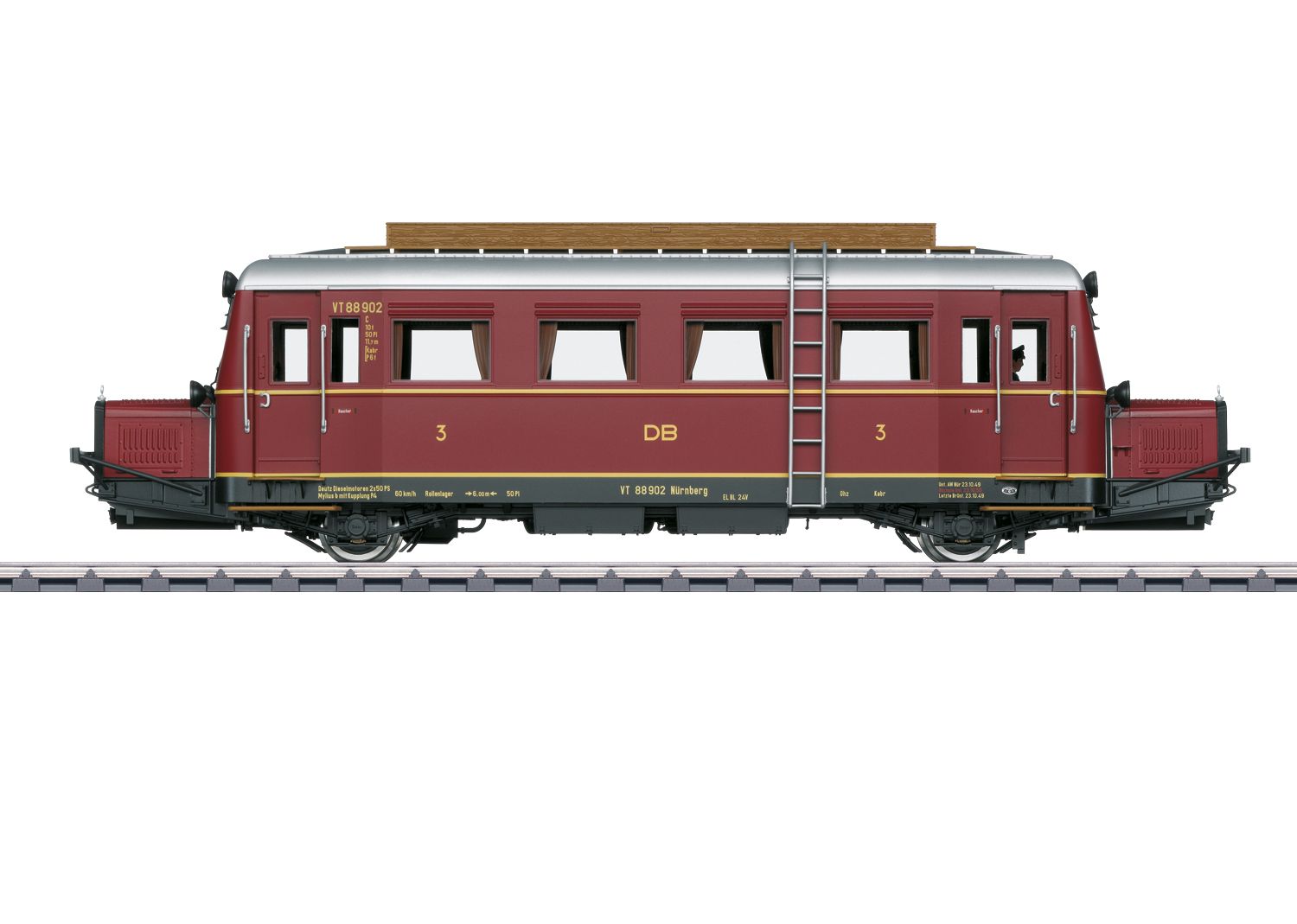 55133 Maerklin - Wismarer Schienenbus VT 88.9 DB III mfx/DCC Sound - Spur 1