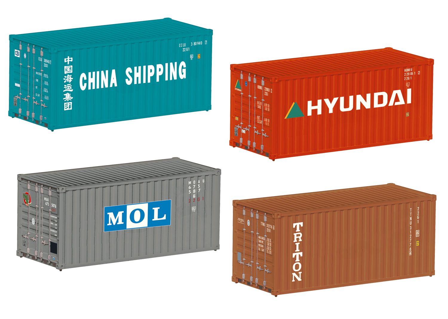 76553 Maerklin - Container-Set 20ft. - Spur H0