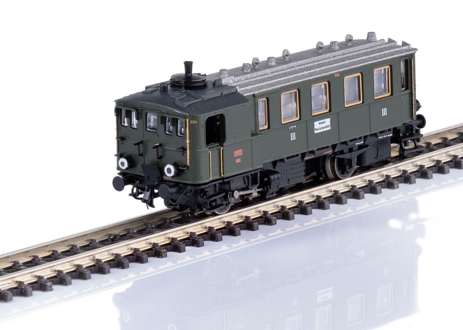 88148 Maerklin - Dampftriebwagen Kittel badische Staatsbahn flaschengr�n - Spur Z