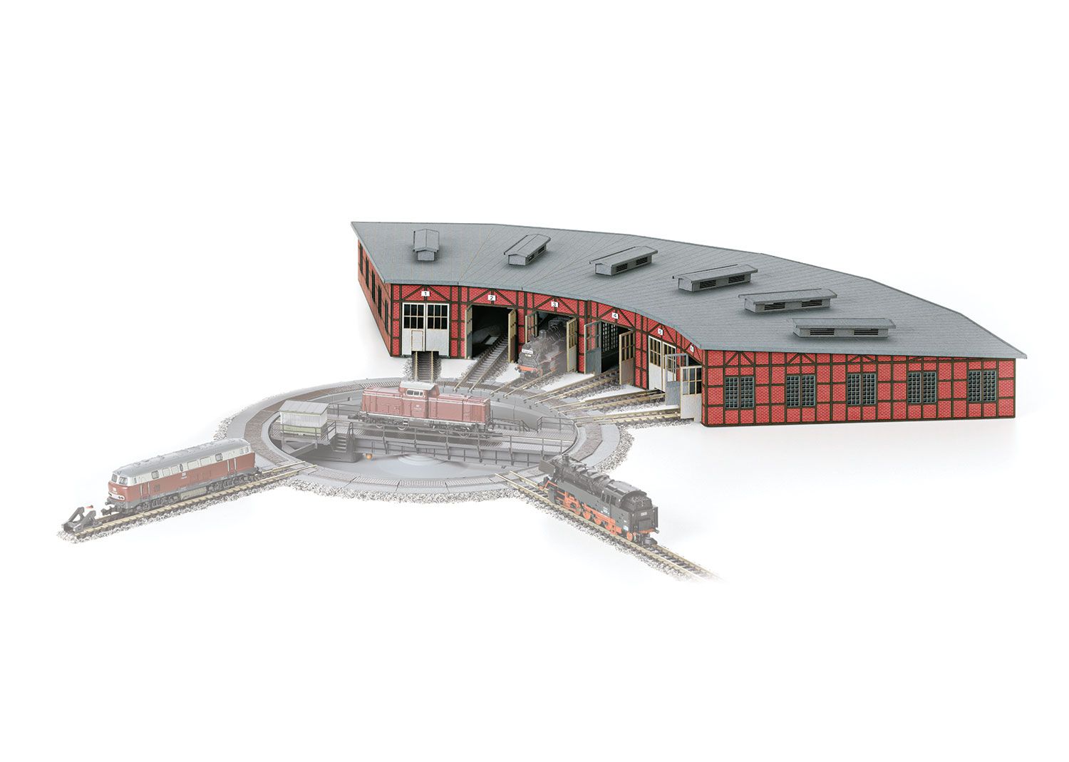 89835 Maerklin - Ringlokschuppen 6-st�ndig LaserCut Bausatz - Spur Z