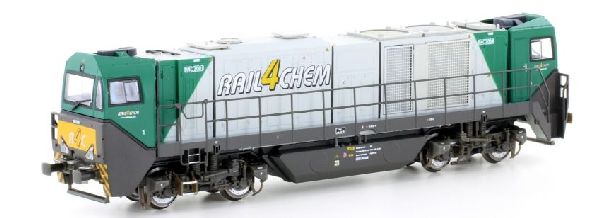 für Märklin Digital, Diesel-Lok G2000 BB - 1. Serie mit asymmetrischem Führerhaus der Rail4Chem Eisenbahnverkehrsgesellschaft mbH in Essen, Epoche V-VI.