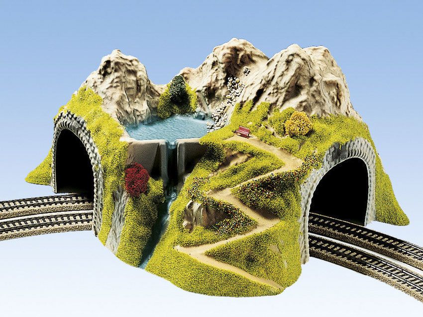05180 Noch - H0 Ecktunnel, 2-gleisig, gebogen - Spur H0