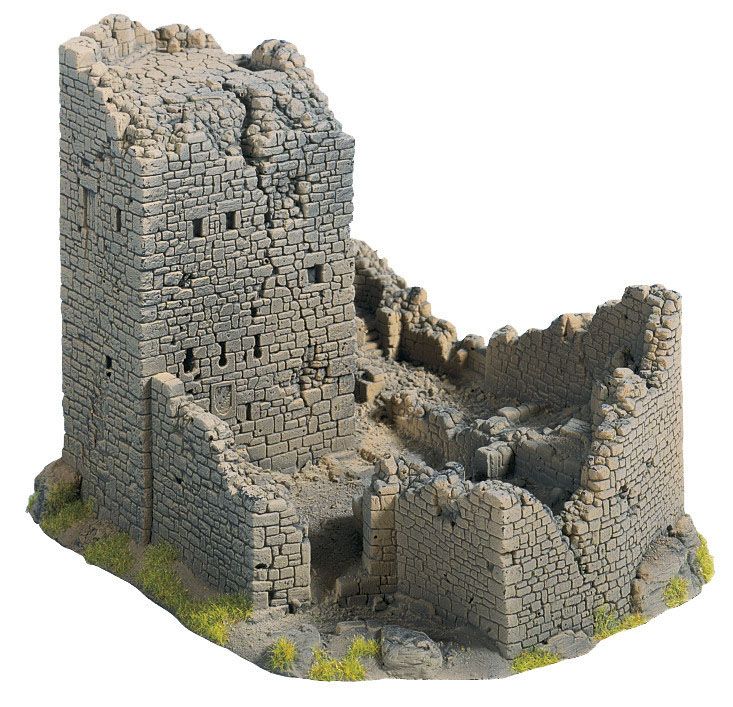 58600 Noch - H0/TT Burgruine, 18x14cm,12cm - allgemein