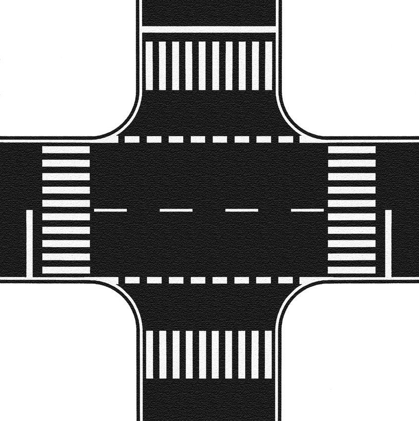 60712 Noch - H0 Kreuzung, Asphalt, 22cm - Spur H0