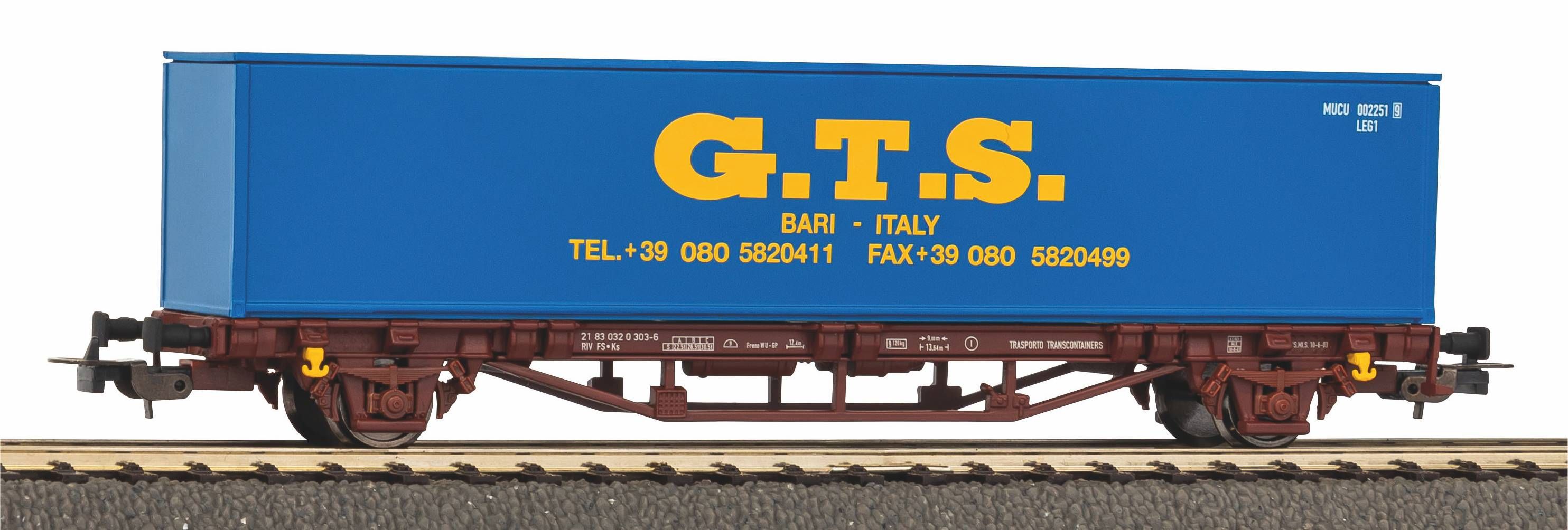 27700 Piko - Containertragwg. 1x 40 Conta - Spur H0