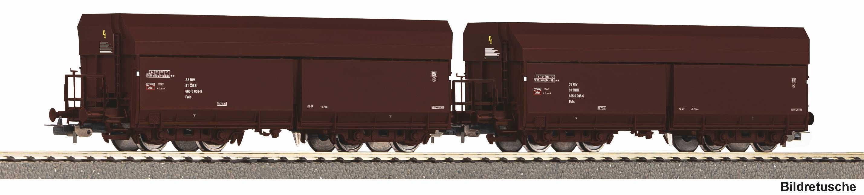 28332 Piko - 2er Set Selbstentladewagen WT - Spur H0