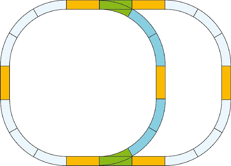 35302 Piko - G-GleiStartset �berholgleis - Spur 2m / G