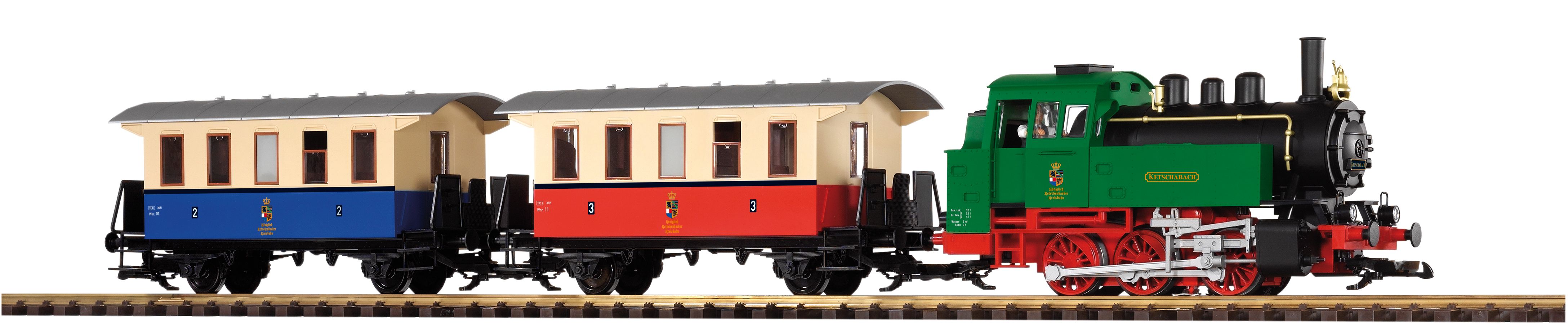 37130 Piko - G-Personenzug bunt + BR 80 - Spur 2m