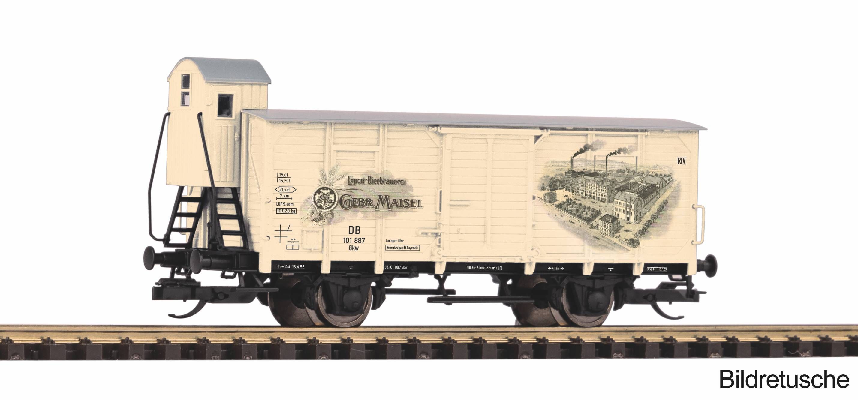 47852 Piko - TT Gedeckter Gueterwagen G02 - Spur TT