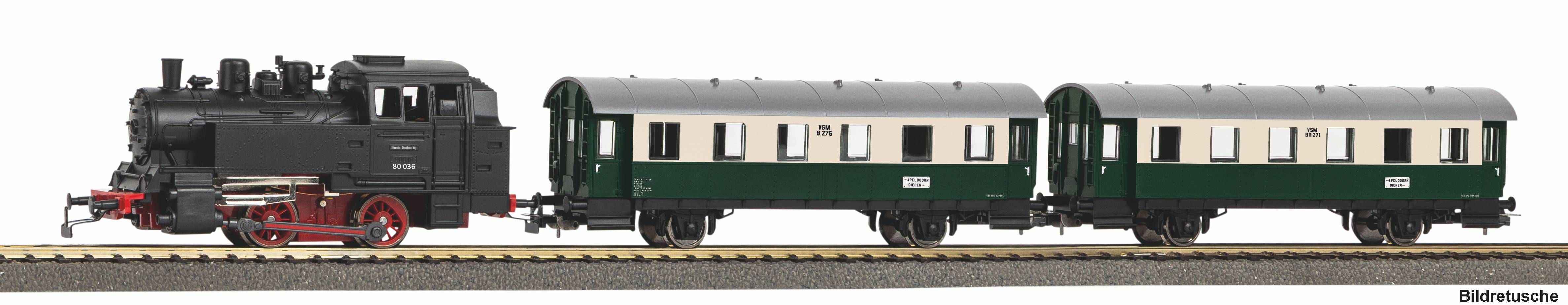 57035 Piko - Start-Set mit Bettung Dampflo - Spur H0