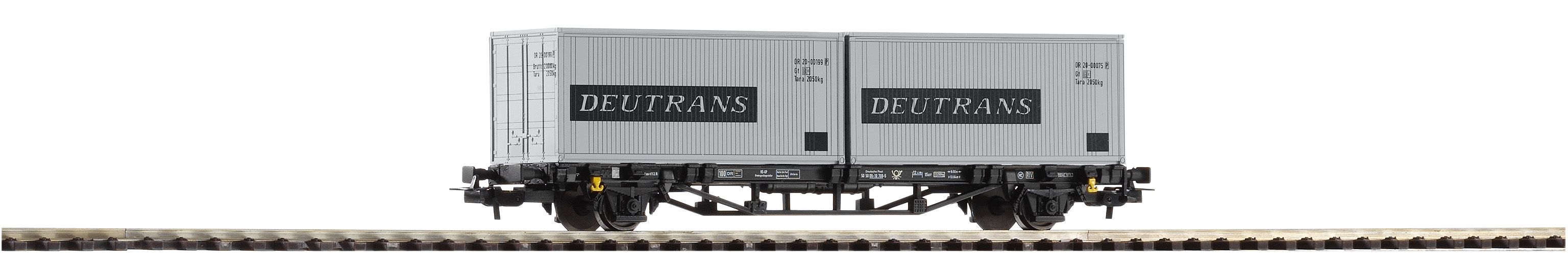 57747 Piko - Containertragwagen Deutrans DR IV 2x20 - Spur H0