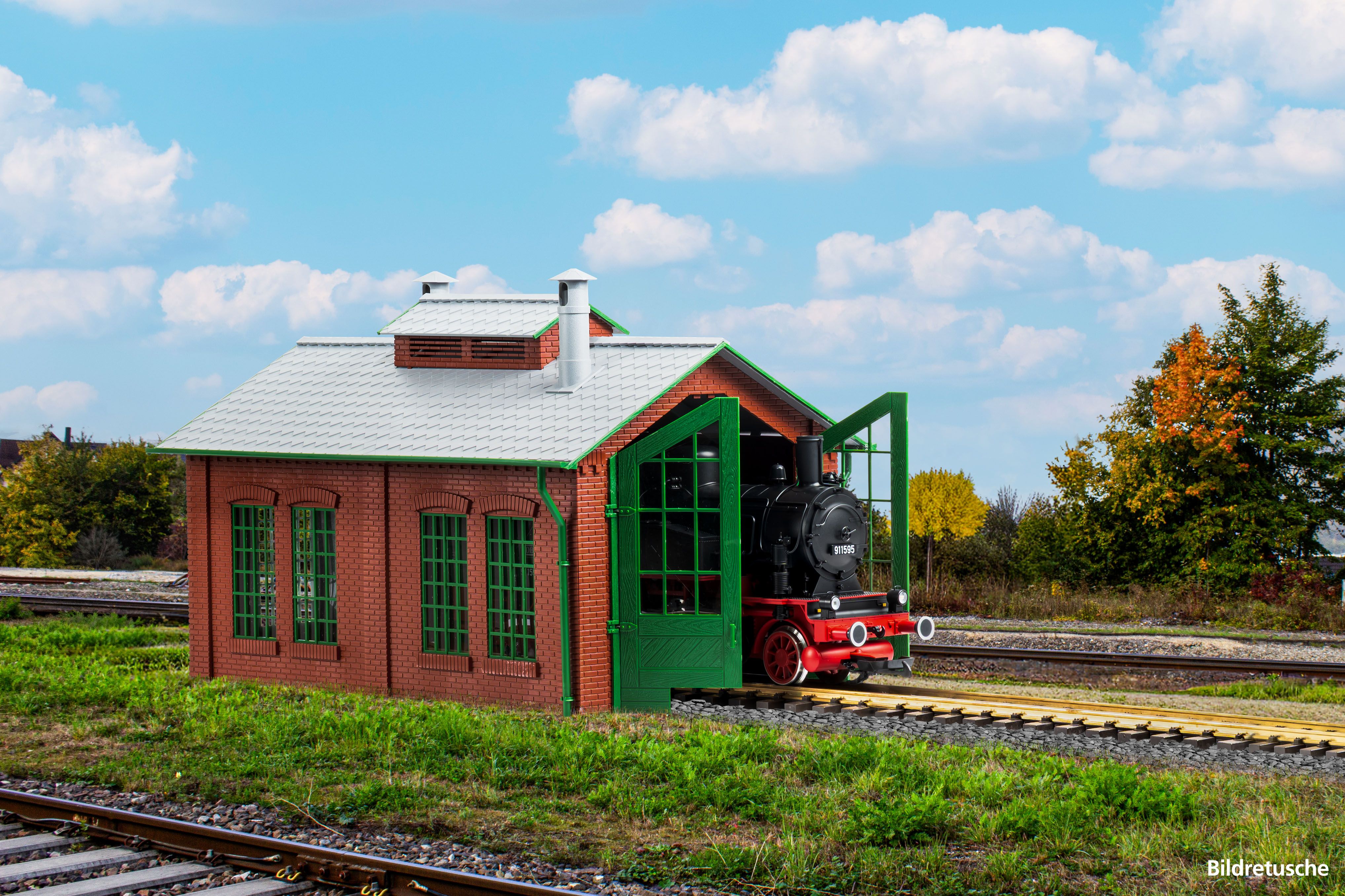 65004 Piko - G Lokschuppen kurz - Spur H0