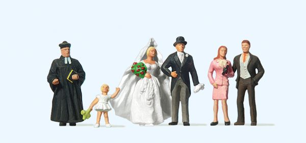 10057 Preiser - Brautpaar, evangelischer Geis - Spur H0