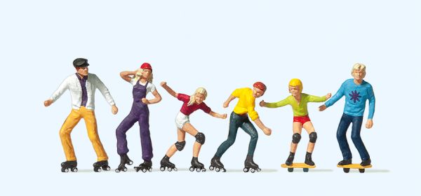 10074 Preiser - Rollerskate und Skateboard - Spur H0