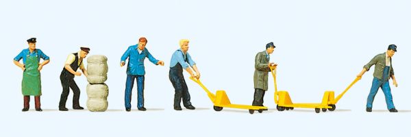 10255 Preiser - G�terbodenpersonal - Spur H0