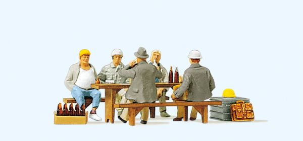 10338 Preiser - Bauarbeiter in der Pause - Spur H0