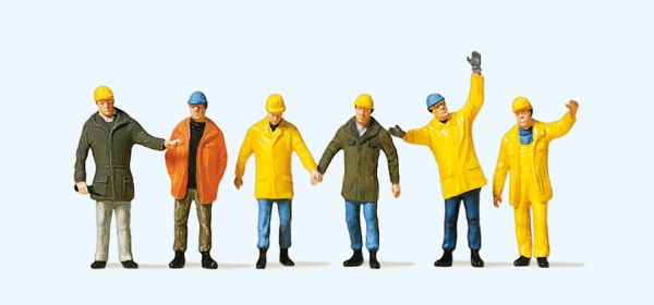 10423 Preiser - Arbeiter mit Schutzkleidung - Spur H0