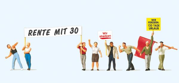 10456 Preiser - Demonstranten - Spur H0