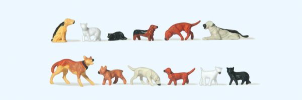 14165 Preiser - Hunde und Katzen - Spur H0