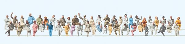 14400 Preiser - Sitzende Reisende f�r Zugabte - Spur H0