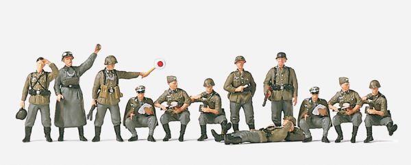 16501 Preiser - Rastende Infanterie. Feldgend - Spur H0