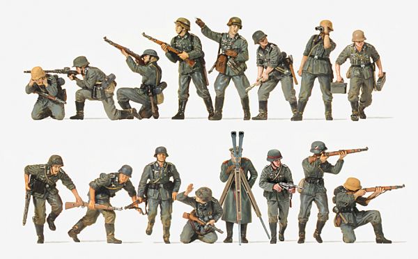 16504 Preiser - Panzergrenadiere. DR 1942. 16 - Spur H0