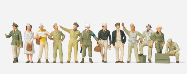 16521 Preiser - Piloten. Bodenpersonal. U.S. - Spur H0