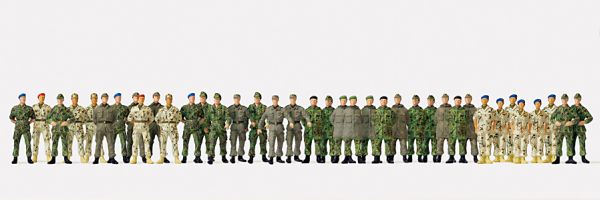 16543 Preiser - Soldaten, gehend und stehend. - Spur H0