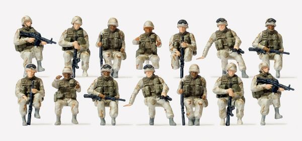 16564 Preiser - US-Army modern. Fahrer, Aufsi - Spur H0
