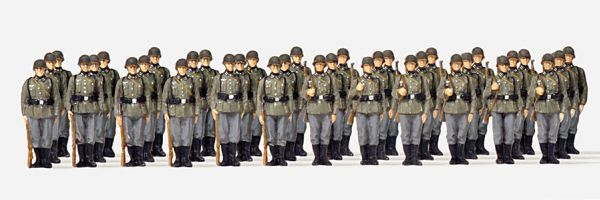 16573 Preiser - Infanterie angetreten. DR 193 - Spur H0