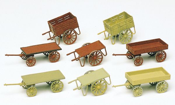 17103 Preiser - Handwagen. 8 St�ck. Bausatz - Spur H0