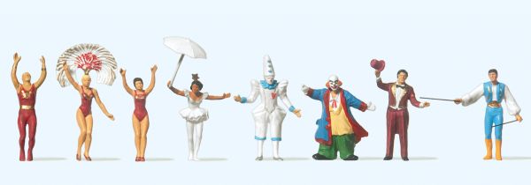 20254 Preiser - Zirkus-Direktor, Clowns, Domp - Spur H0