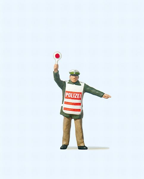 28012 Preiser - Polizist mit Warnweste - Spur H0