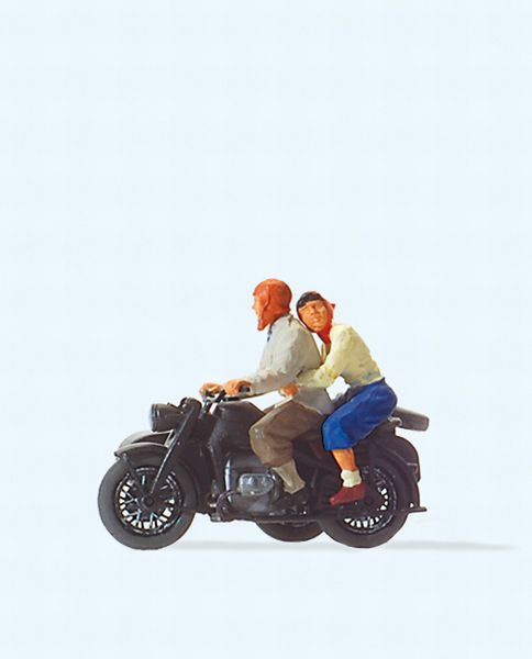 28148 Preiser - Motorradfahrer. Z�ndapp KS 75 - Spur H0
