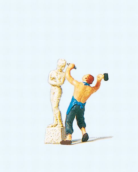 29032 Preiser - Bildhauer mit Skulptur - Spur H0