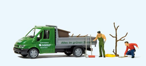 33260 Preiser - Ford Transit. Gartenbau M�ll - 1:87