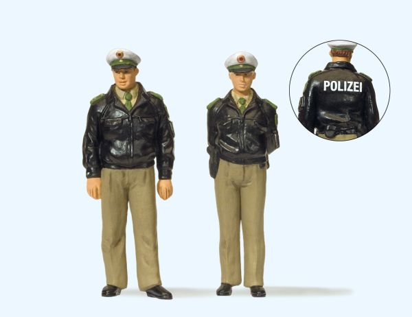 44900 Preiser - Polizisten stehend. Gr�ne Uni - Spur 2m / G