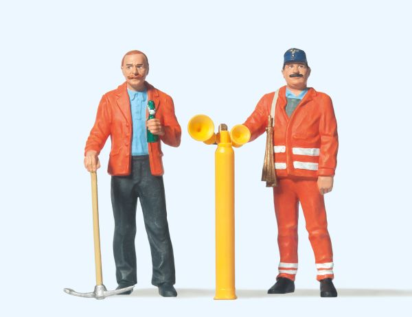 45005 Preiser - Gleisbauarbeiter, Sicherungsp - Spur 2m / G