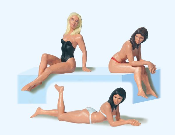 45015 Preiser - Sitzende und liegende Badende - Spur 2m / G