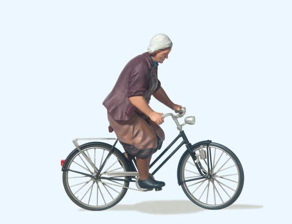 45068 Preiser - B�uerin auf Fahrrad - Spur 2m / G