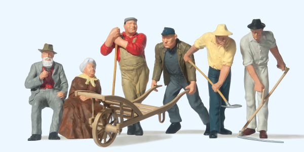 45157 Preiser - Landbev�lkerung. 6 Figuren - Spur 2m / G