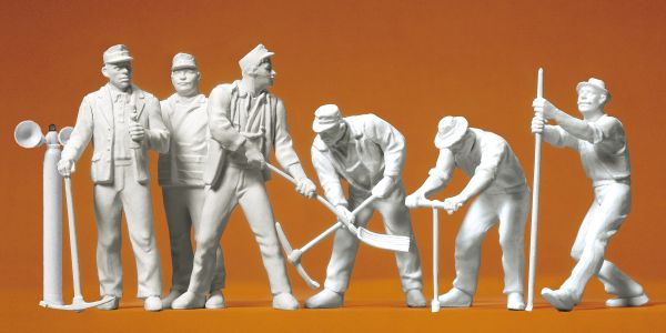 45182 Preiser - Gleisbauarbeiter. 6 Figuren - Spur 2m / G