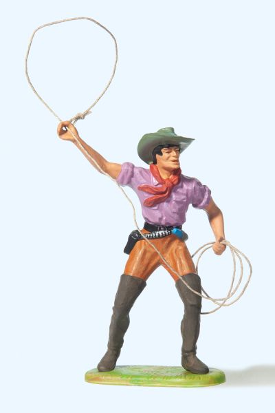 54807 Preiser - Cowboy stehend, Lasso werfend - Spur 2m / G
