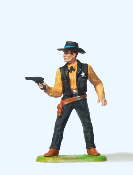 54808 Preiser - Sheriff stehend, mit Revolver - Spur 2m / G