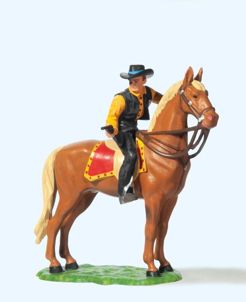 54823 Preiser - Sheriff zu Pferd, mit Revolve - Spur 2m / G