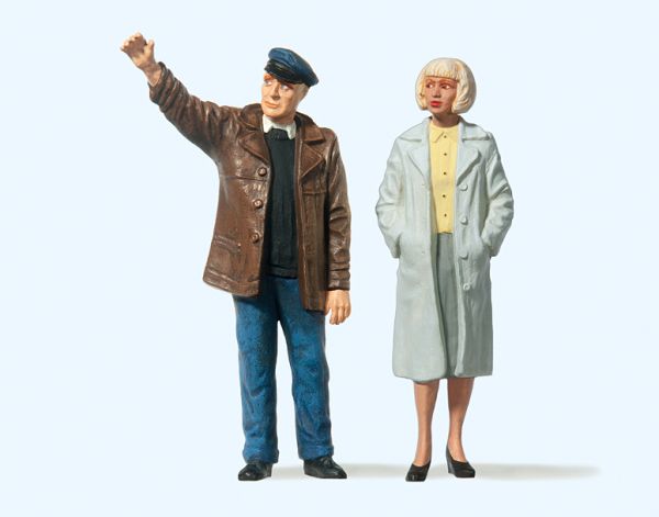 57116 Preiser - Lkw-Fahrer, Anhalterin - Spur 2m / G