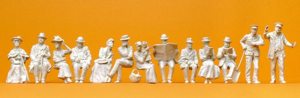 63032 Preiser - Lokf�hrer, Heizer und sitzend unbemalt - Spur 1