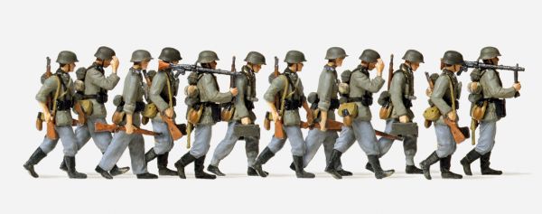 72527 Preiser - Vorgehende Grenadiere mit MG. - Spur H0